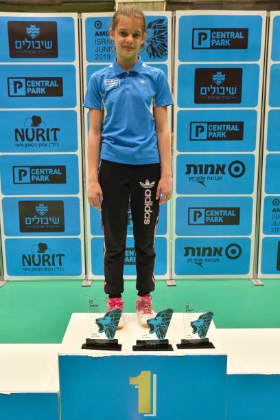 אלינה ברגלסון הלודאית קטפה 2 מדליות זהב ואחת מכסף באליפות ישראל הבינלאומית בבדמינטון